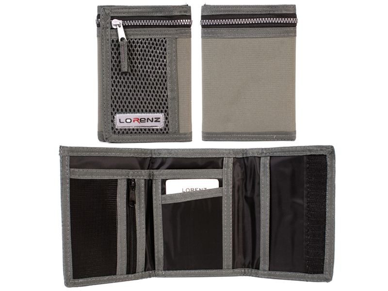 (image for) 8000 GREY Sports Wallet Flap & Back Zip